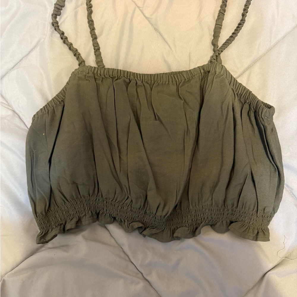 American Eagle Outfitters Olive Camisole Top